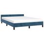 Voir la diapositive 3 : VIDAXL Cadre de lit sans matelas bleu fonce 140x200 cm velours