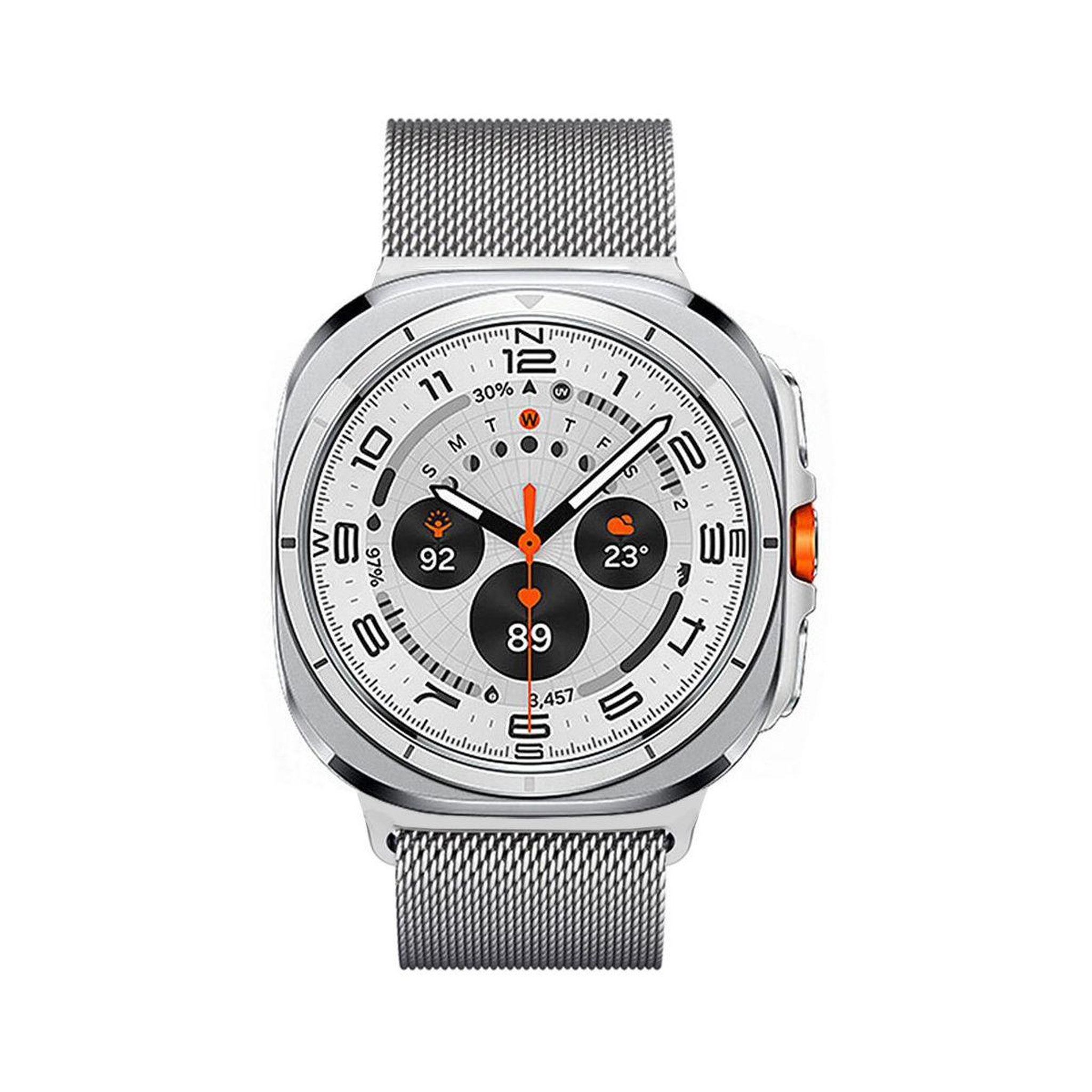 Voir la diapositive 2 : IBROZ Bracelet Galaxy Watch7 Ultra 47mm Milanese Silver
