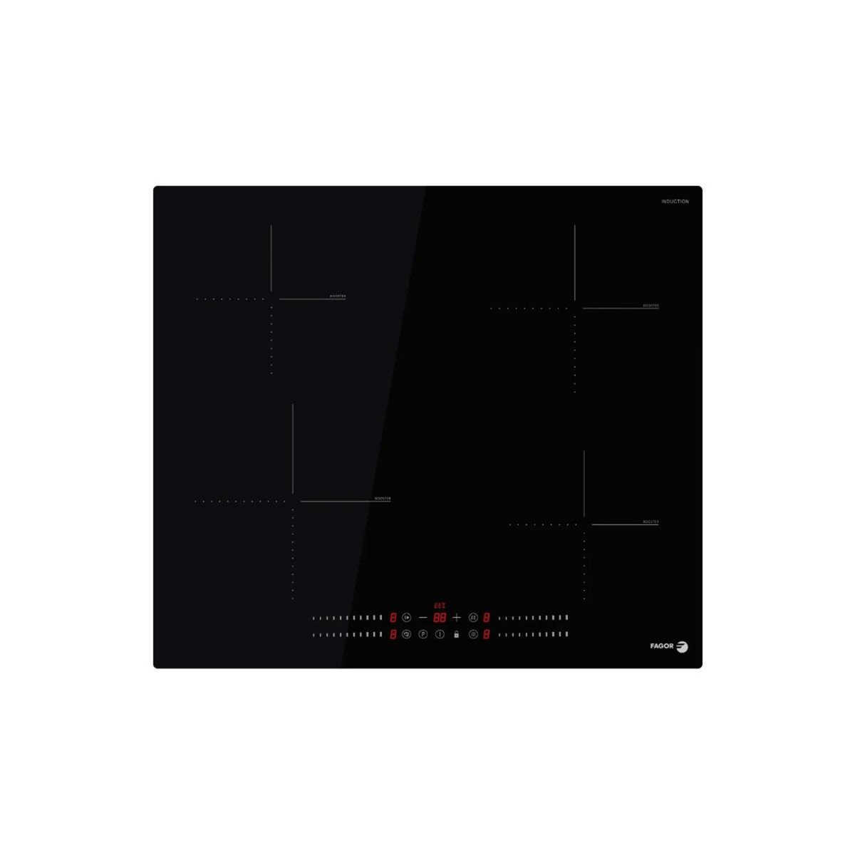 Fagor Table de cuisson à induction 59cm 4 feux 7200w noir - FTI472V