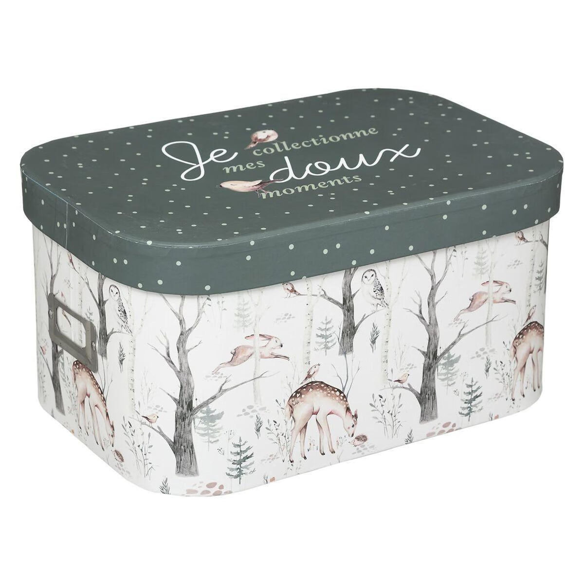 Atmosphera Kids Lot de 3 Boîtes de Rangement  Forêt  36cm Multicolore