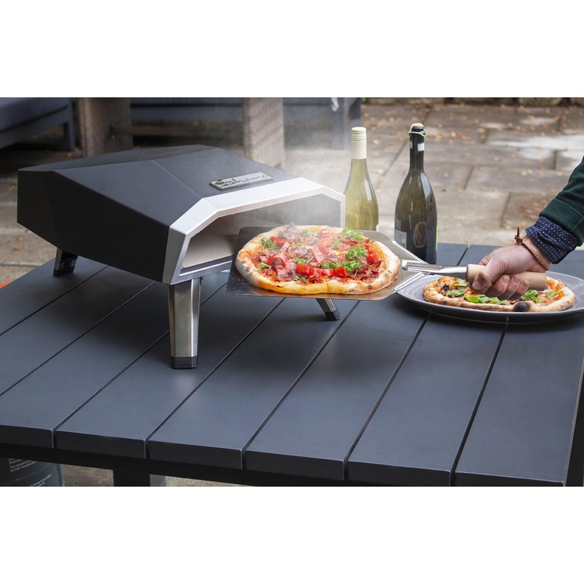 Voir la diapositive 3 : SAHARA Four à pizza à gaz 4400W Ø 30cm + Pelle à pizza SAHARA