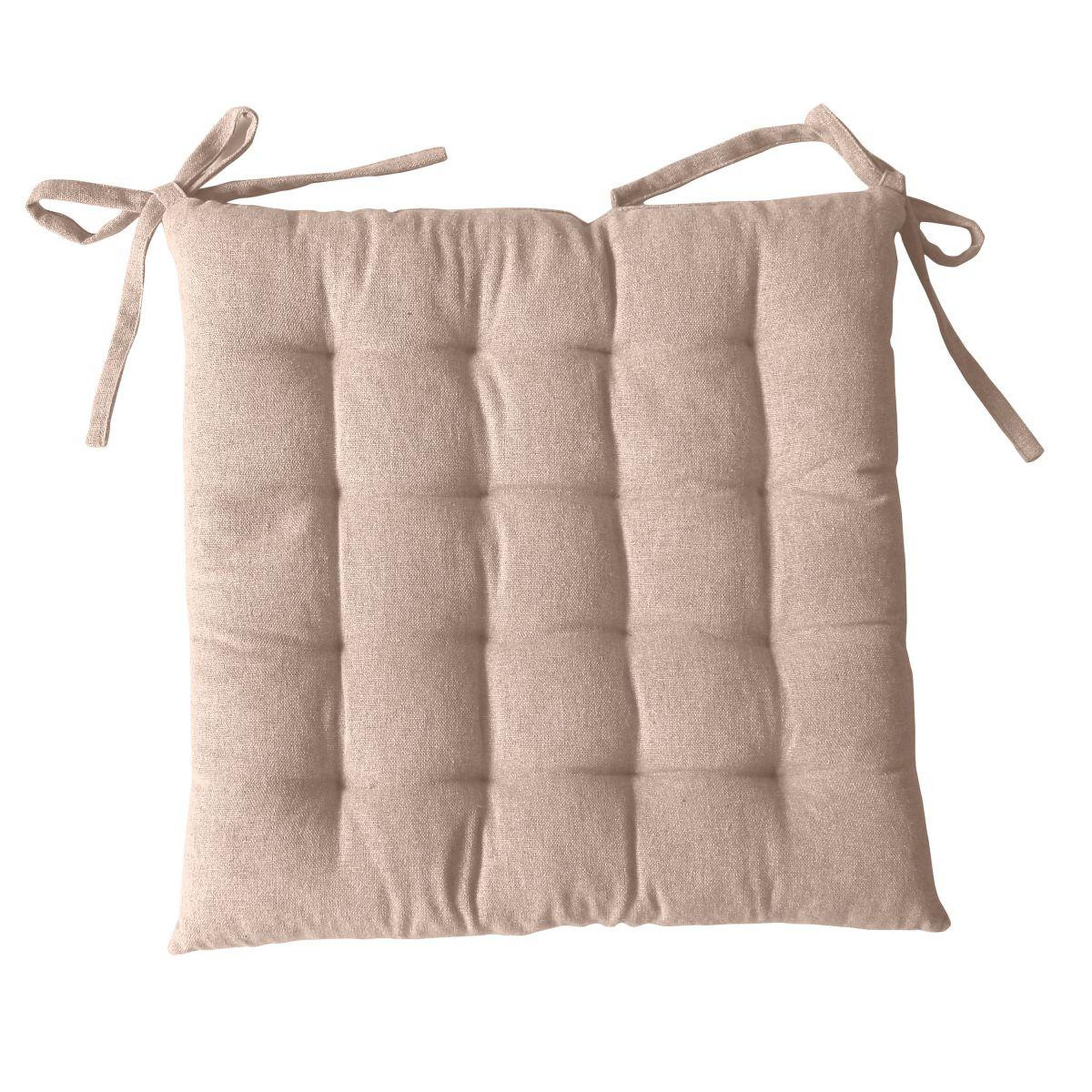 Voir la diapositive 2 : ENJOY HOME Galette de chaise piquée  dune  38x38cm sable