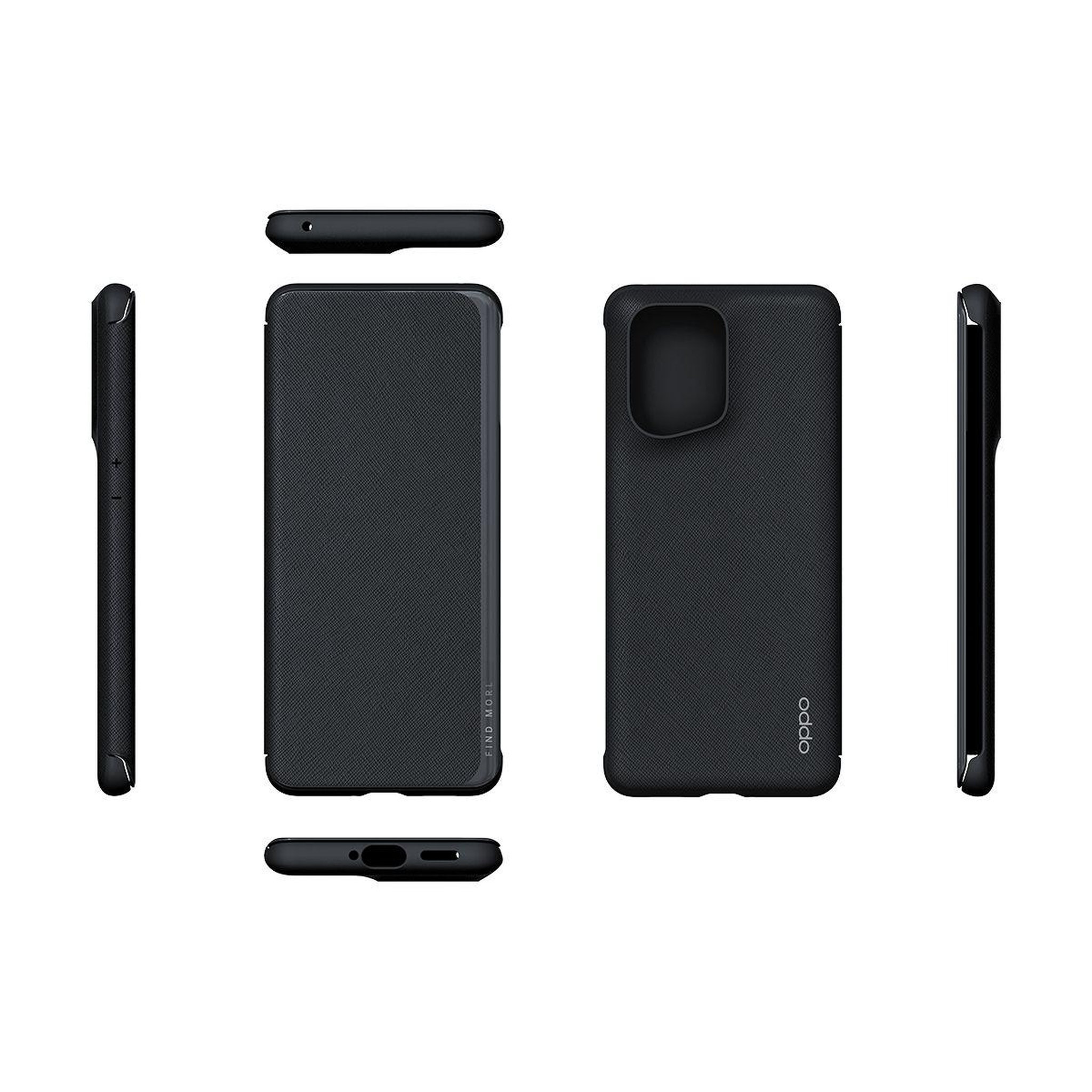 OPPO Etui find x5 flip pu noir