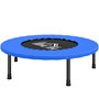 Voir la diapositive 1 : HOMCOM Mini trampoline de Fitness dia. 81cm max. 100Kg couvre-ressort pieds antidérapants noir bleu