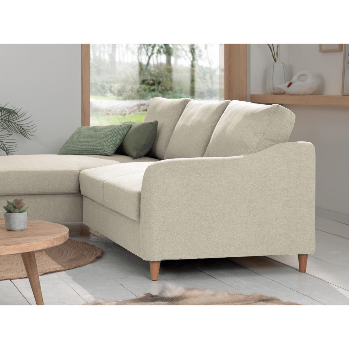 LISA DESIGN Will - canapé d'angle gauche - convertible avec coffre - 4 places - en tissu