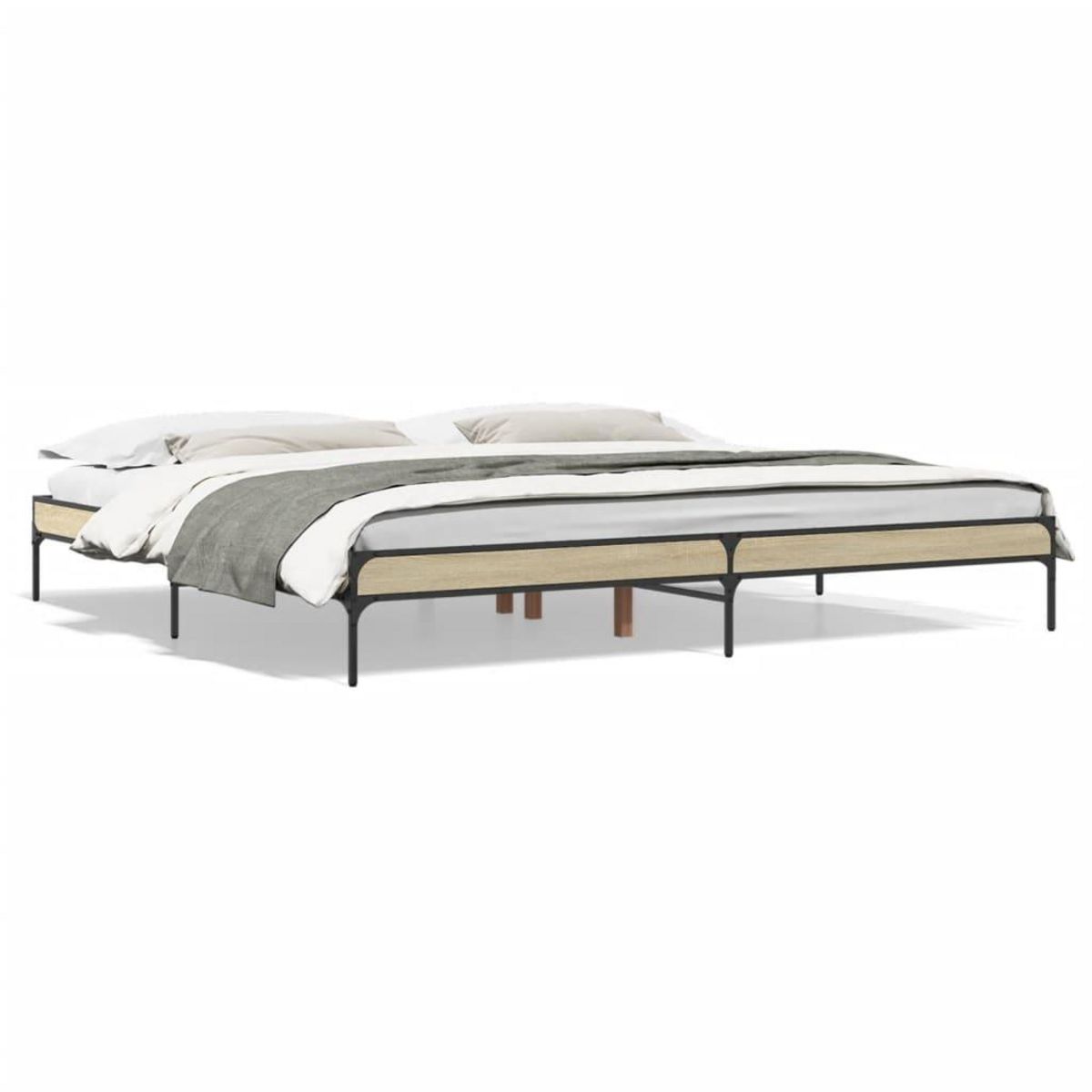 VIDAXL Cadre de lit sans matelas chene sonoma 180x200 cm
