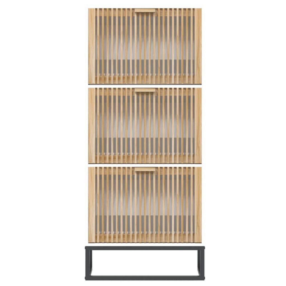 VIDAXL Armoire a chaussures blanc 52x25x120 cm bois d'ingenierie