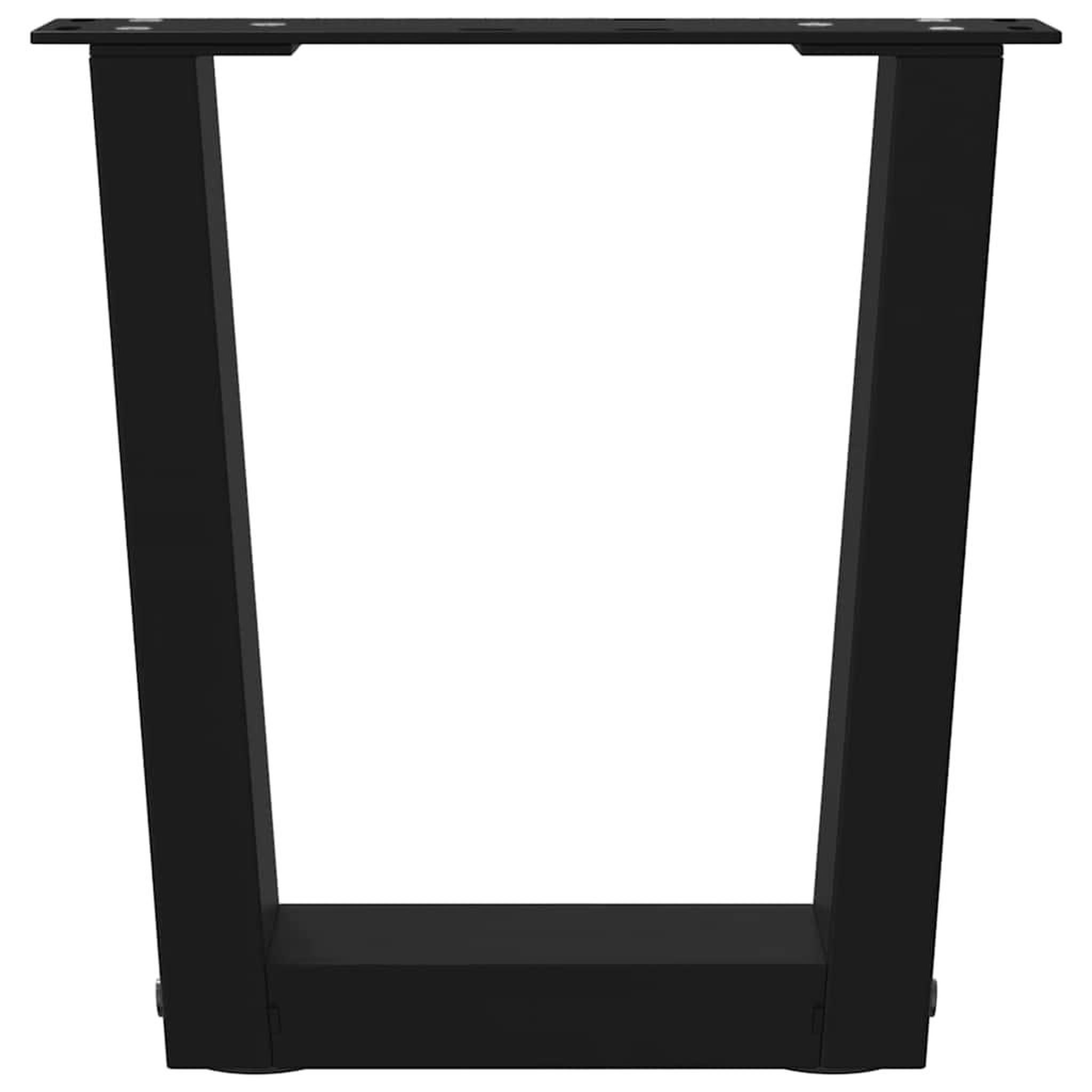 Voir la diapositive 5 : VIDAXL Pieds de table a manger forme V 2 pcs noir 40x(30-31,3)cm acier