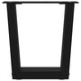 Voir la diapositive 5 : VIDAXL Pieds de table a manger forme V 2 pcs noir 40x(30-31,3)cm acier