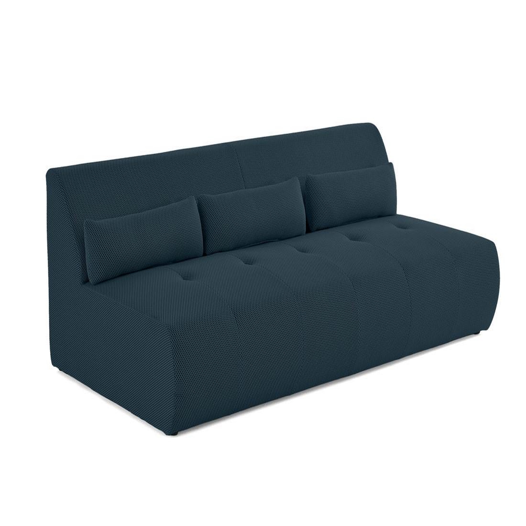 Voir la diapositive 2 : LISA DESIGN Onyx - canapé droit 3 places - en tissu mailles 3d