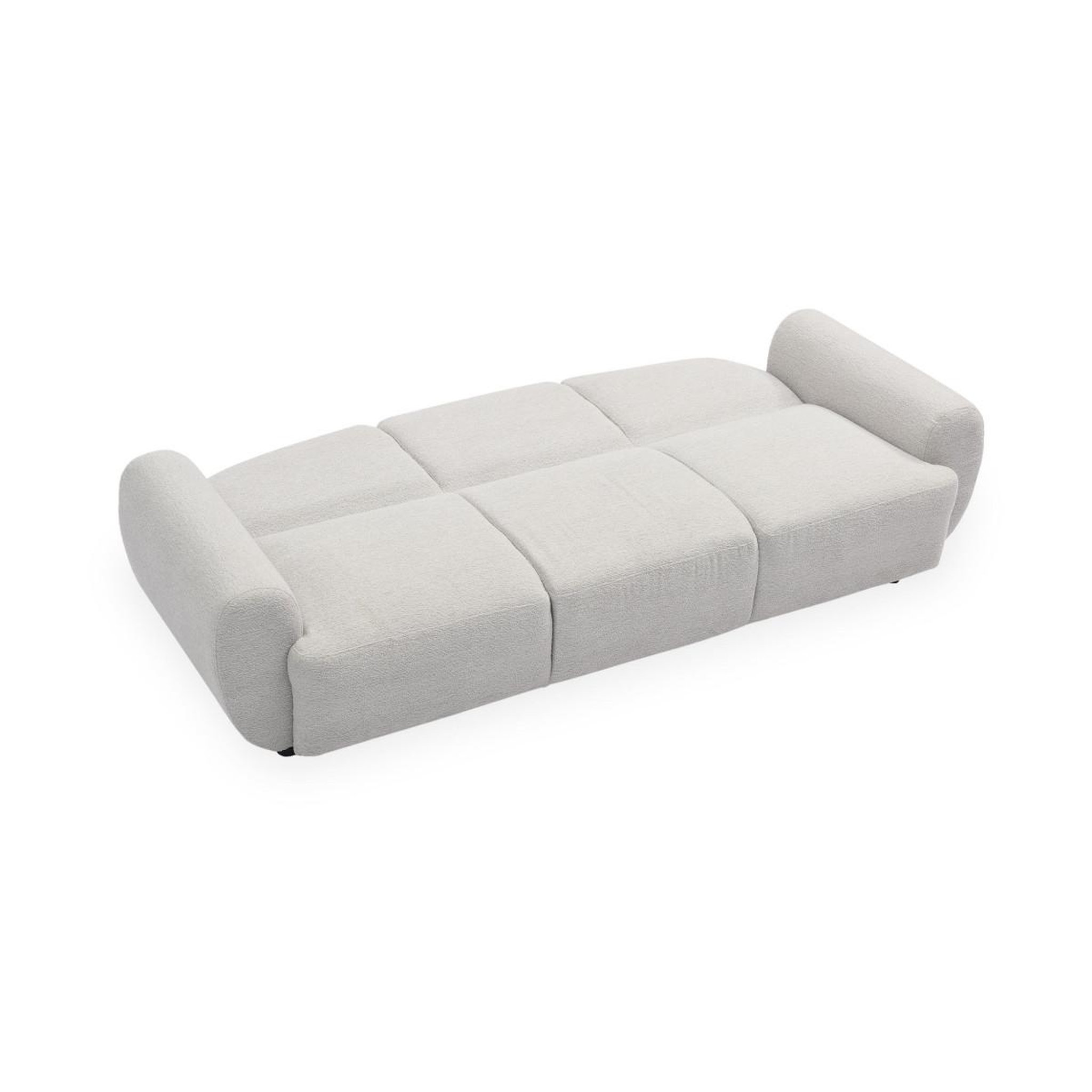 Voir la diapositive 4 : Paris Prix Canapé convertible 3 places en tissu  buddy  234cm gris