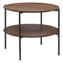 Voir la diapositive 1 : ATMOSPHERA Table Basse Ronde 2 Niveaux  Kemi  63cm Marron