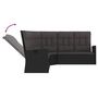 Voir la diapositive 5 : VIDAXL Canape d'angle inclinable avec coussins Noir Resine tressee