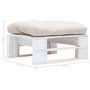 Voir la diapositive 3 : VIDAXL Repose-pied palette de jardin avec coussin sable Blanc Bois