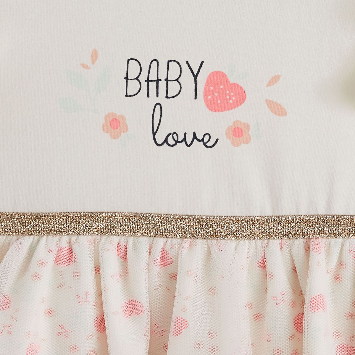 INEXTENSO Ensemble de naissance robe + bandeau  bébé fille