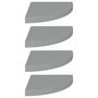 Voir la diapositive 2 : VIDAXL Etageres d'angle flottantes 4 pcs gris 35x35x3,8 cm MDF