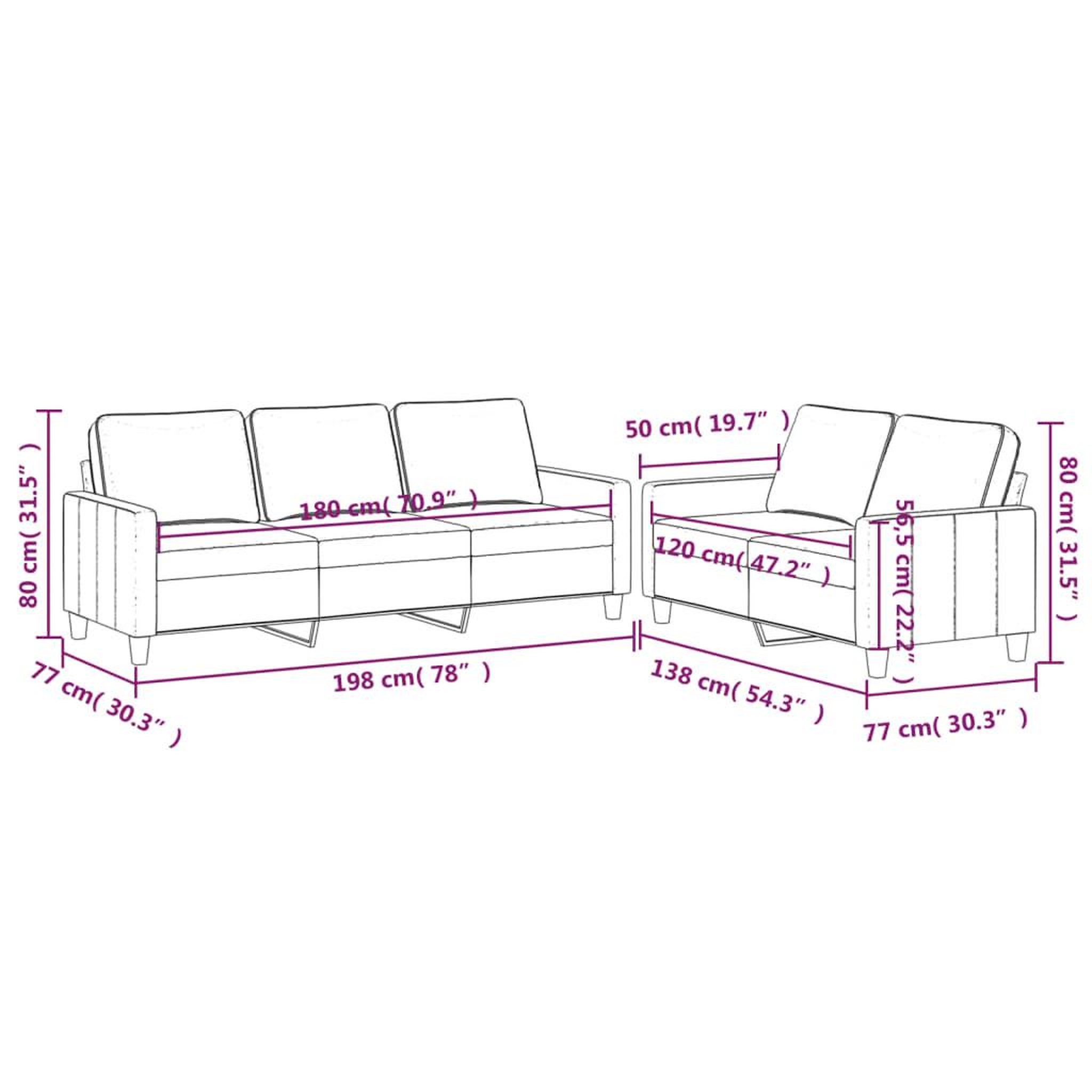 Voir la diapositive 6 : VIDAXL Ensemble de canapes 2 pcs avec coussins Vert fonce Velours