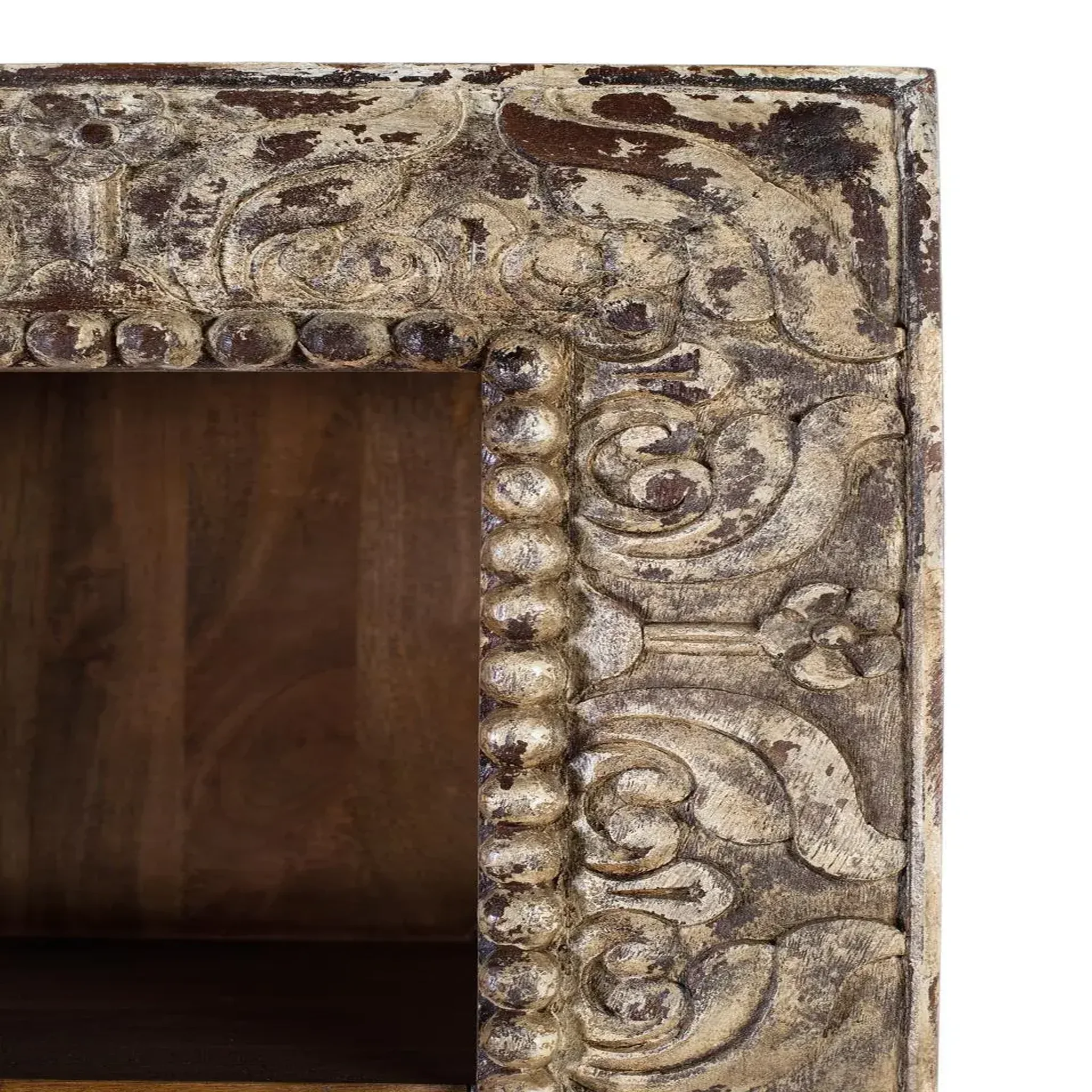 Voir la diapositive 2 : GINER Y COLOMER SL Bibliothèque en bois de manguier 99 cm style rustique élégant