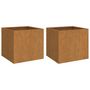 Voir la diapositive 2 : VIDAXL Jardinieres 2 pcs 49x47x46 cm acier corten