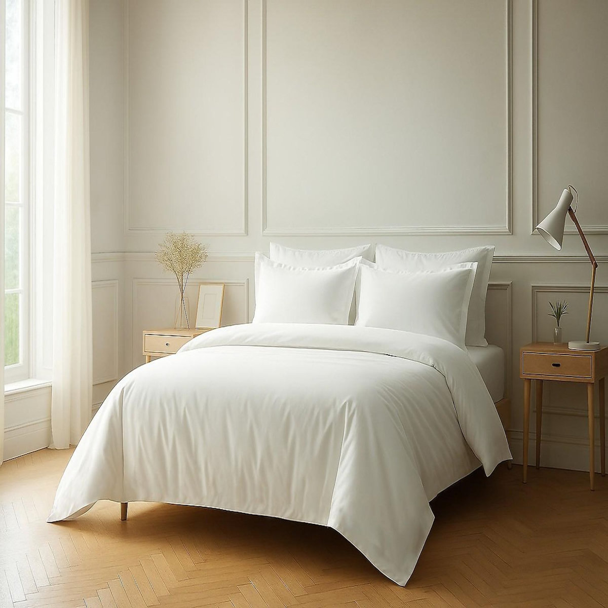 Home collection Parure housse de couette 100% coton 57fils