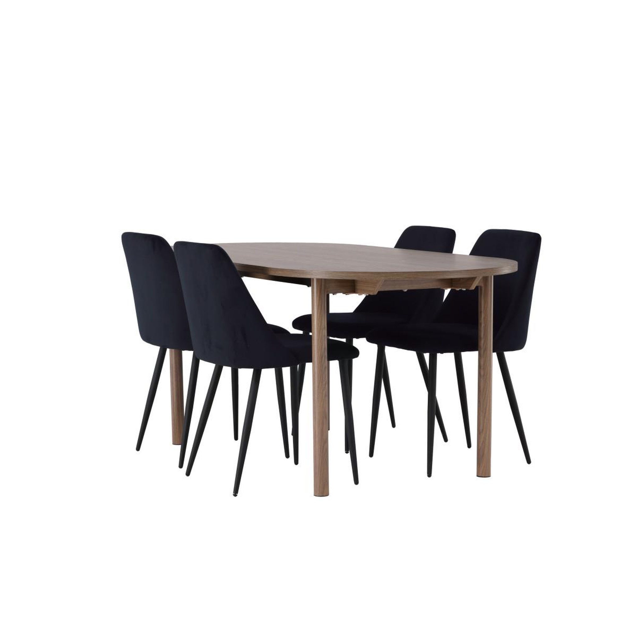 Voir la diapositive 4 : Paris Prix Ensemble table à manger & 4 chaises  andy & night  180cm naturel & noir