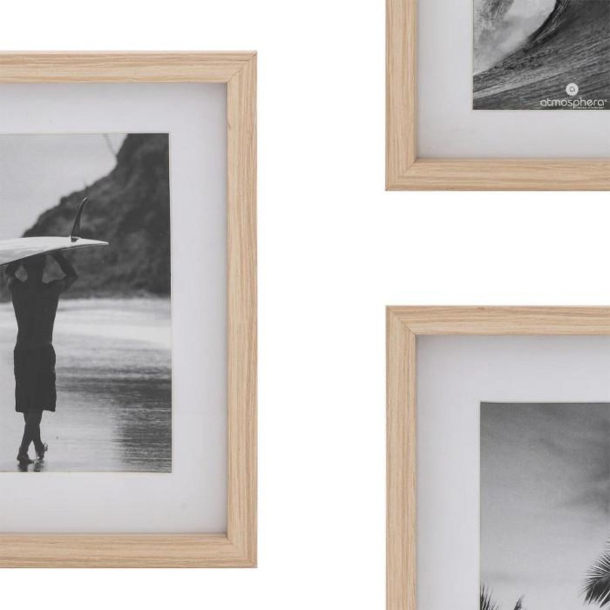 ATMOSPHERA Lot de 5 Cadres Photo  Erin  31cm Naturel