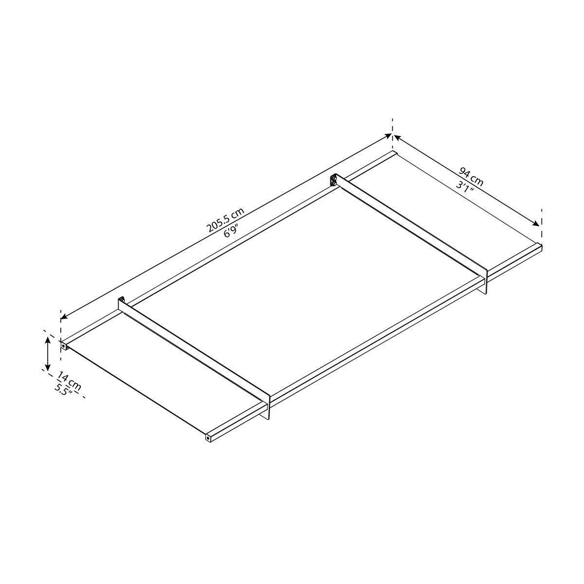 Canopia by PALRAM Marquise - Anthracite - 94x250-5cm - NANCY 2050