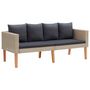 Voir la diapositive 5 : VIDAXL Salon de jardin 2 pcs avec coussins Resine tressee Beige