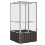 VIDAXL Cage a oiseaux Anthracite 111x107x211,5 cm Acier galvanise