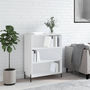 Voir la diapositive 1 : VIDAXL Armoire a etageres blanc 69,5x32,5x90 cm bois d'ingenierie