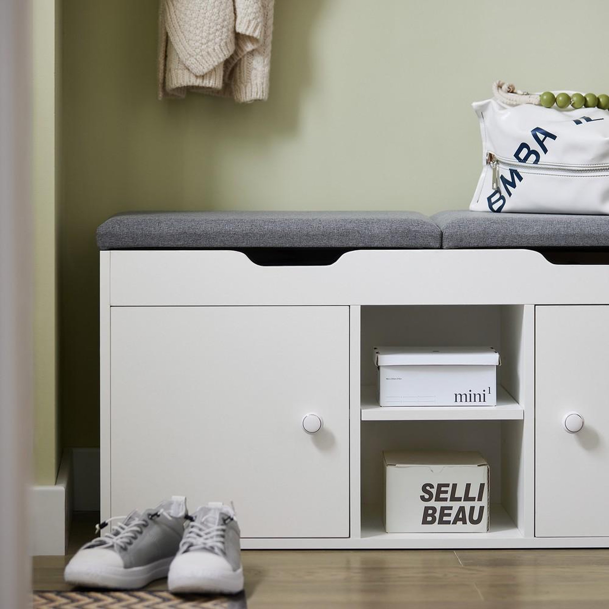 Voir la diapositive 4 : SOBUY SoBuy - Banc de rangement à chaussures avec 2 tiroirs - Moderne - FSR96