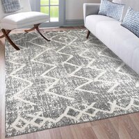 Tapis salon TAVLA Gris 160x230 OEKO TEX® Fait en Europe pas cher 