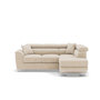 Voir la diapositive 1 : BEST MOBILIER Baoji - canapé d'angle droit 5 places convertible avec têtières et coffre en velours côtelé