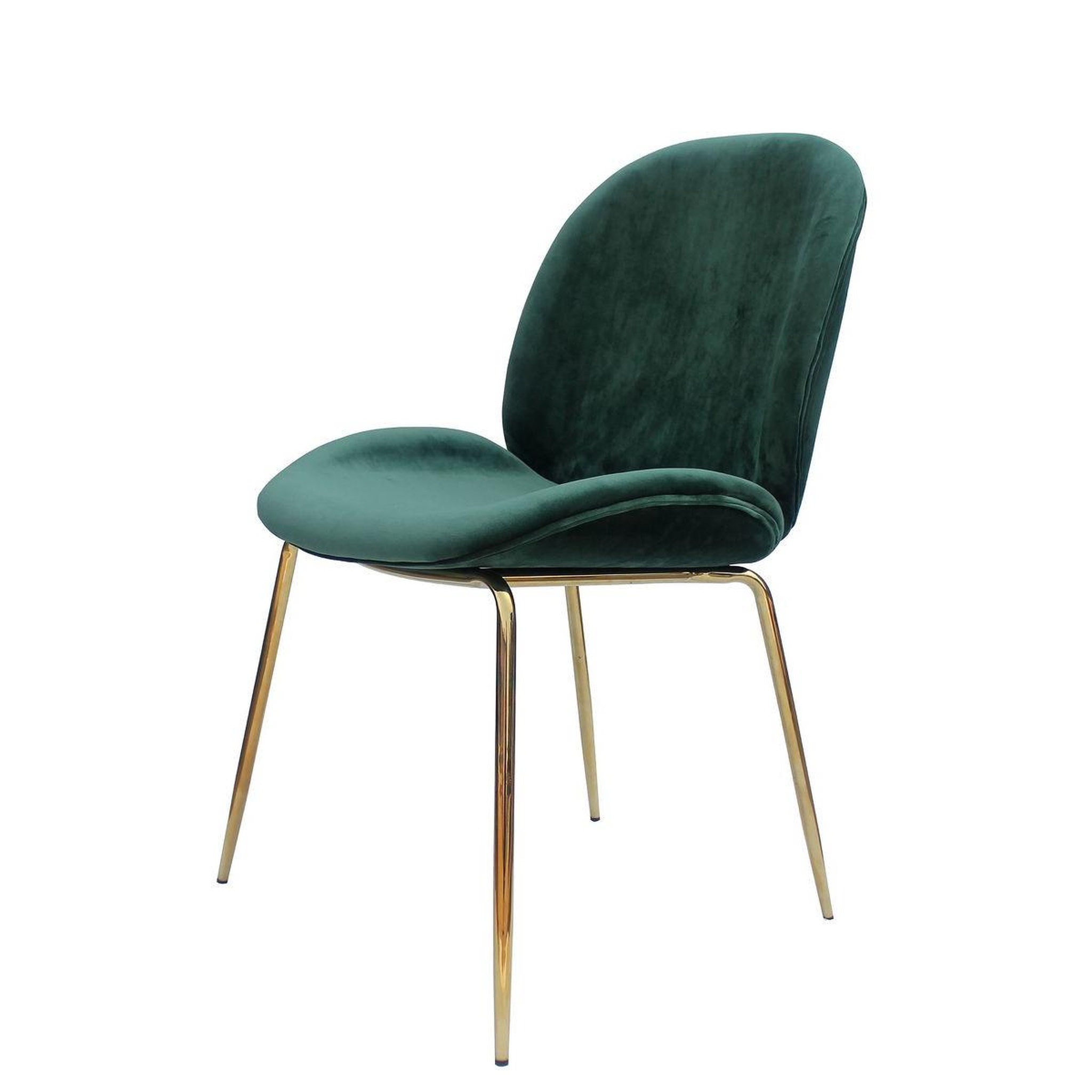 Voir la diapositive 2 : Paris Prix Lot de 2 chaises design  charlize  90cm vert & or