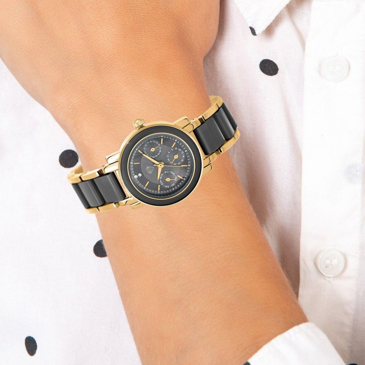 SC CRYSTAL Montre Lila SC Crystal ornée de 2 Cristaux Scintillants