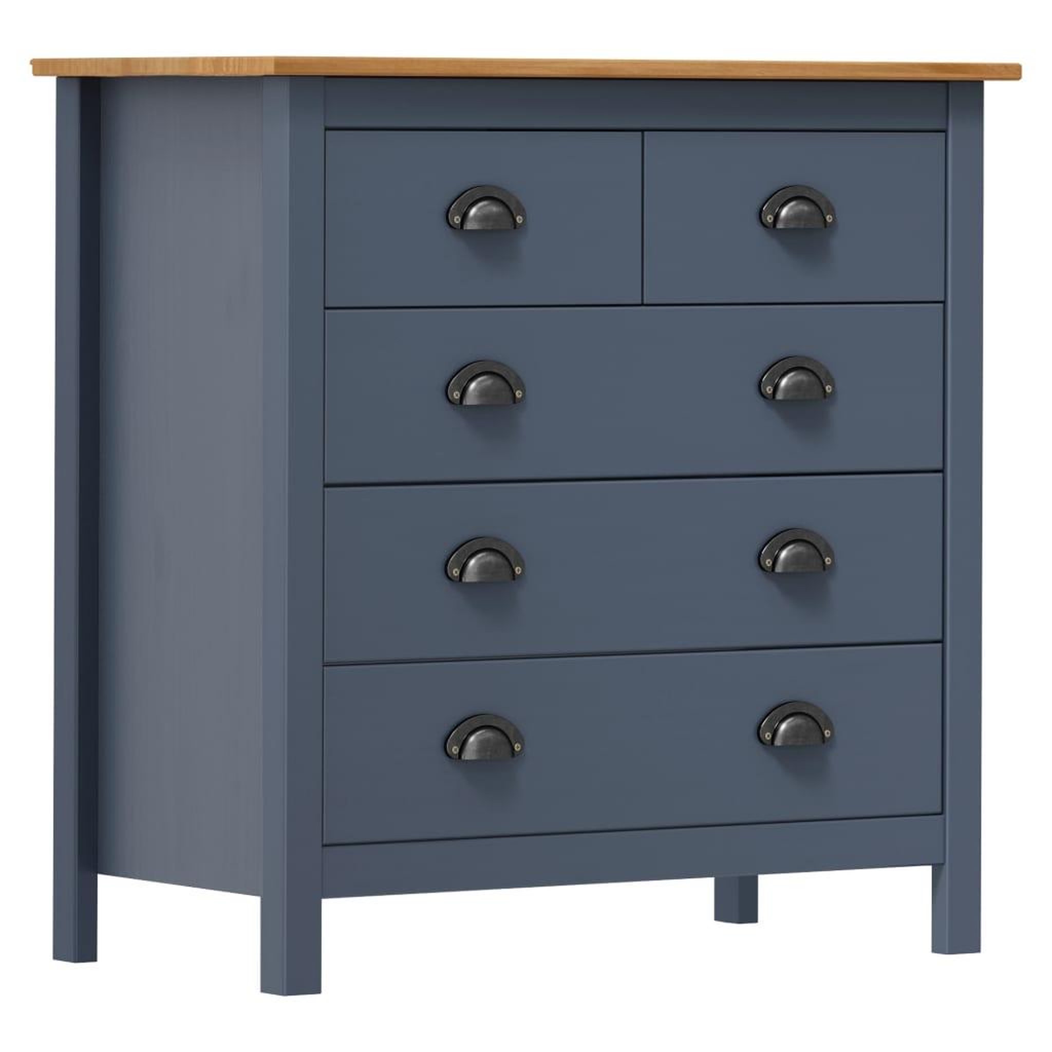 Voir la diapositive 1 : VIDAXL Buffet Hill Gris 79x40x80 cm Bois de pin solide