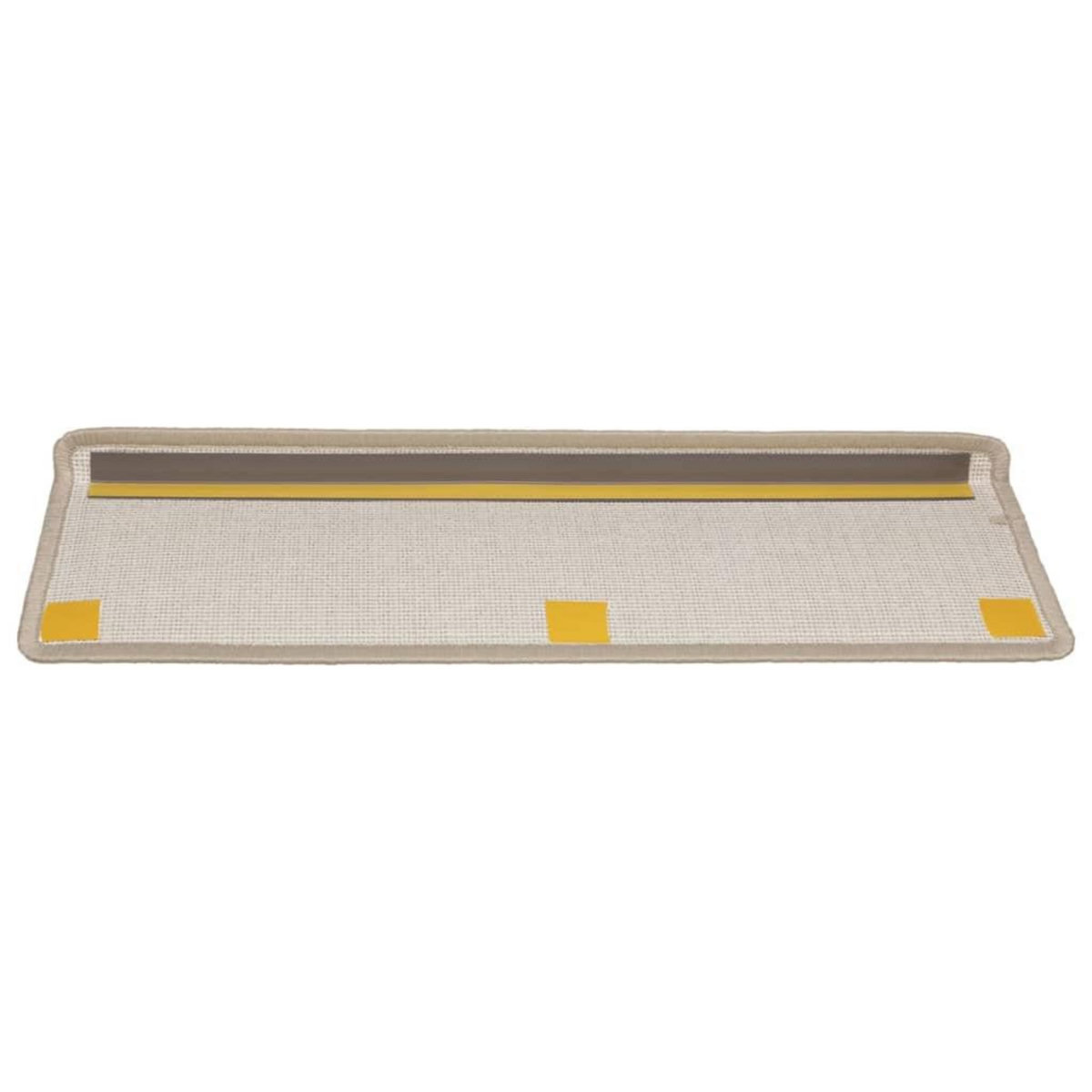 VIDAXL Tapis d'escalier 15 pcs 65x21x4 cm Taupe