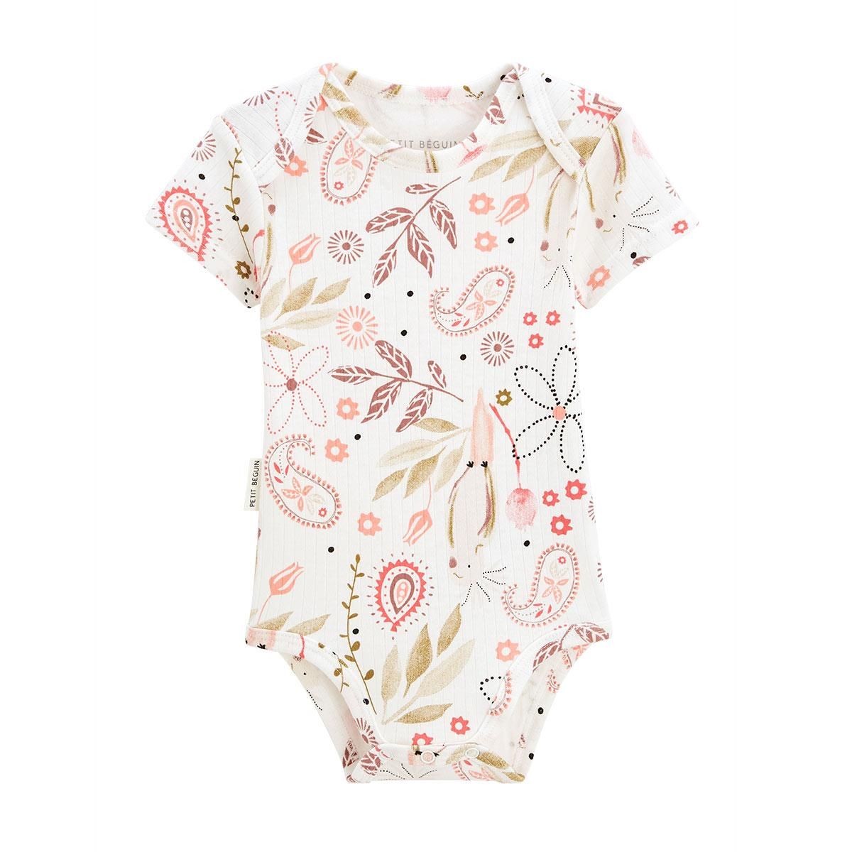 Petit Béguin Lot de 2 bodies bébé manches courtes Haapiti