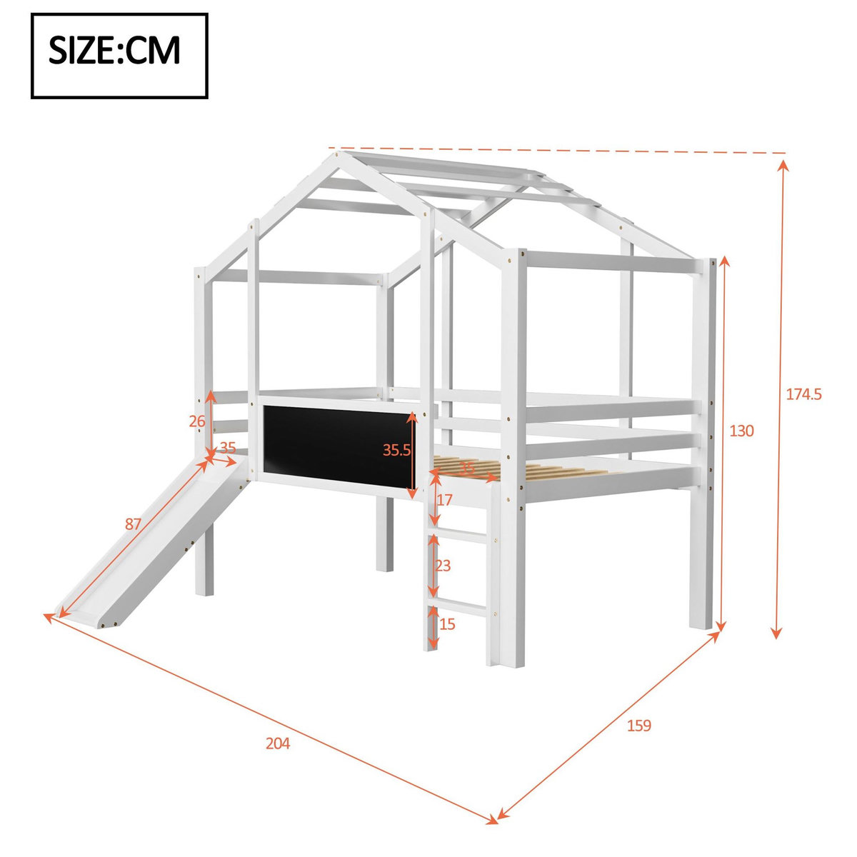 MERAX Lit mezzanine enfant