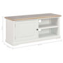 Voir la diapositive 6 : VIDAXL Meuble TV Blanc 90x30x40 cm Bois