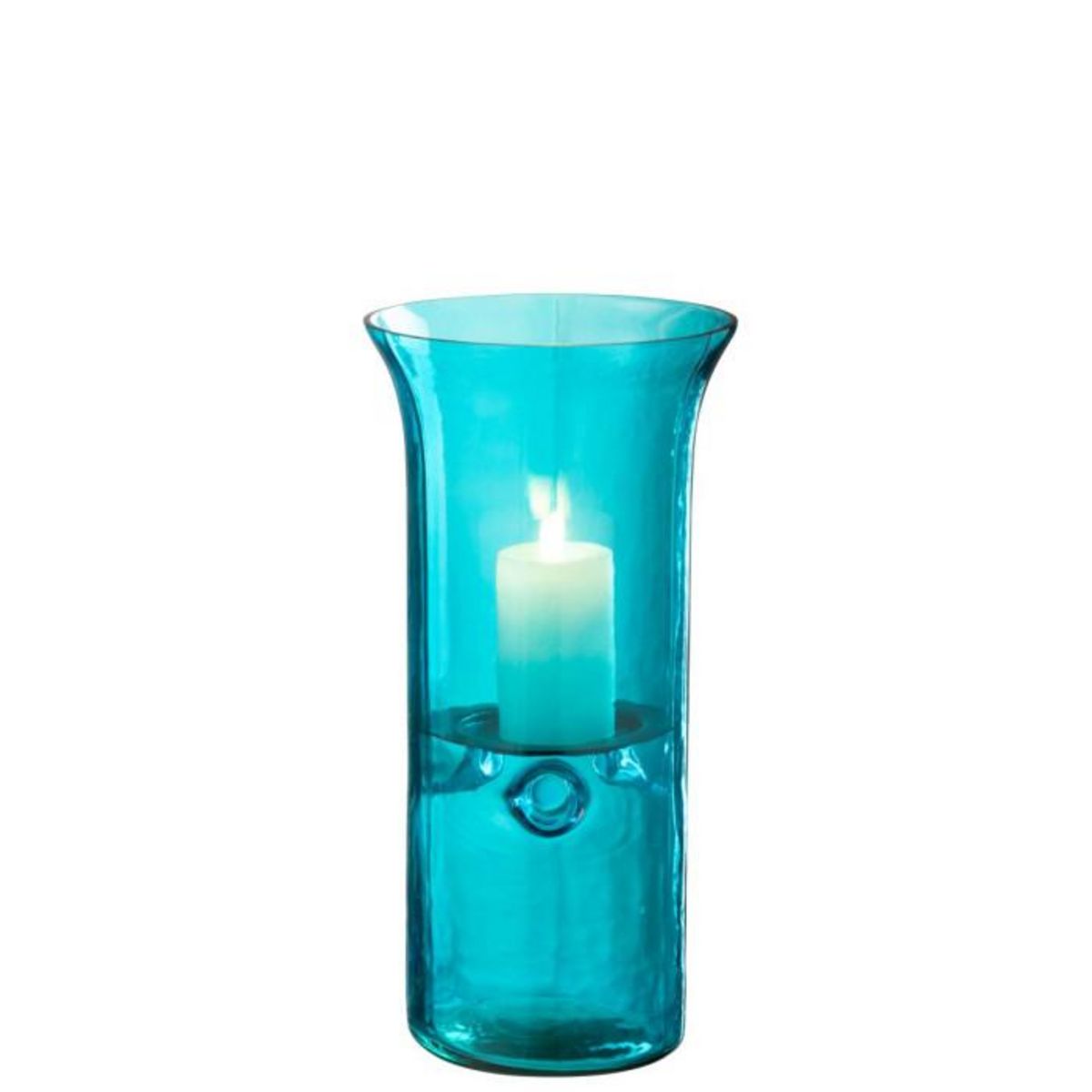 Paris Prix Photophore Étroit en Verre  Tarifa  30cm Bleu Azur