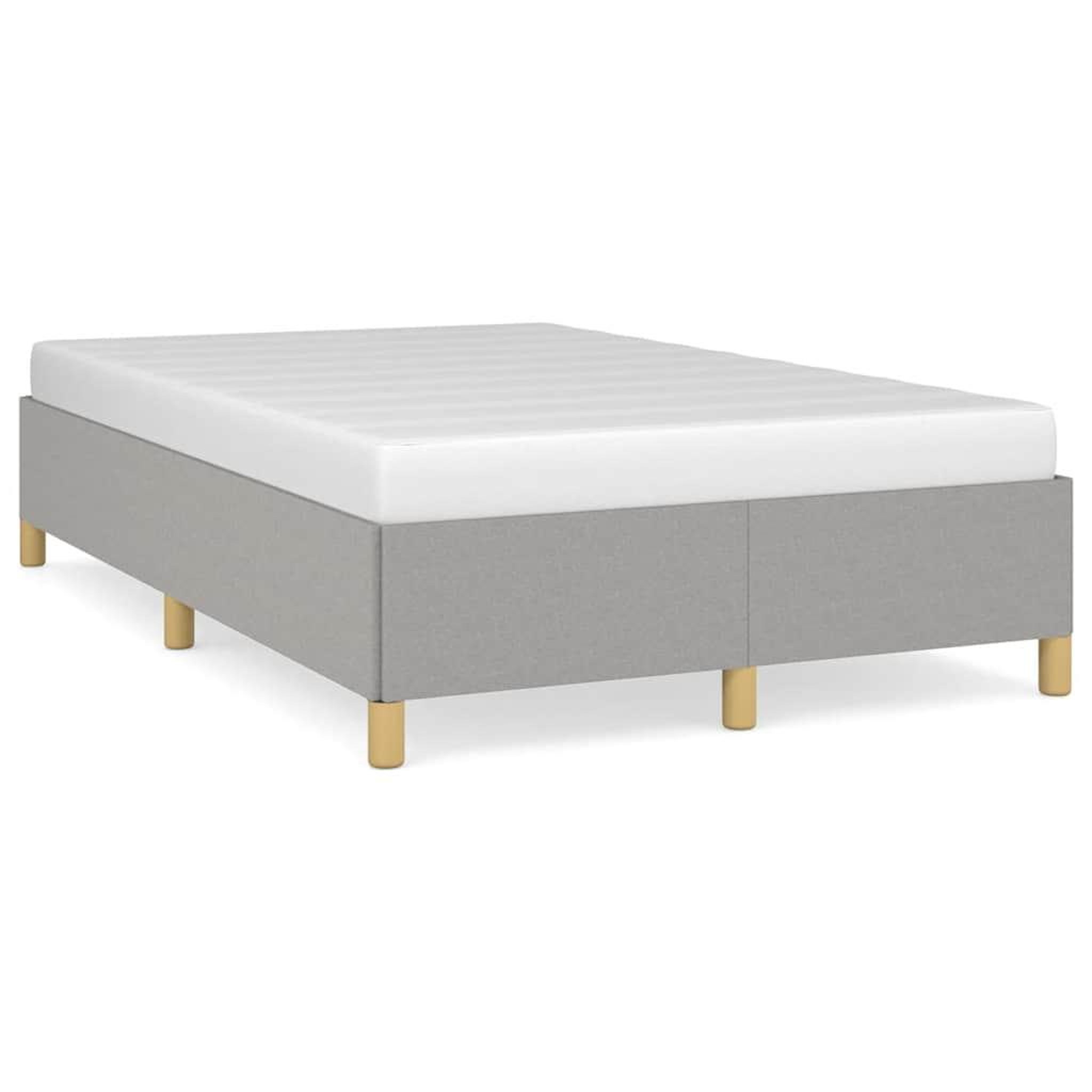 Voir la diapositive 2 : VIDAXL Cadre de lit sans matelas gris clair 120x190 cm tissu
