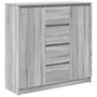 Voir la diapositive 2 : VIDAXL Buffet et tiroirs sonoma gris 100,5x35x98,5cm bois d'ingenierie