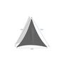 Voir la diapositive 2 : HESPERIDE Voile d'ombrage triangulaire 2 x 2 x 2 m Curacao - Gris - Hespéride