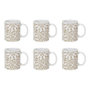 Voir la diapositive 1 : Paris Prix Lot de 6 Mugs en Céramique  Faience  30cl Blanc