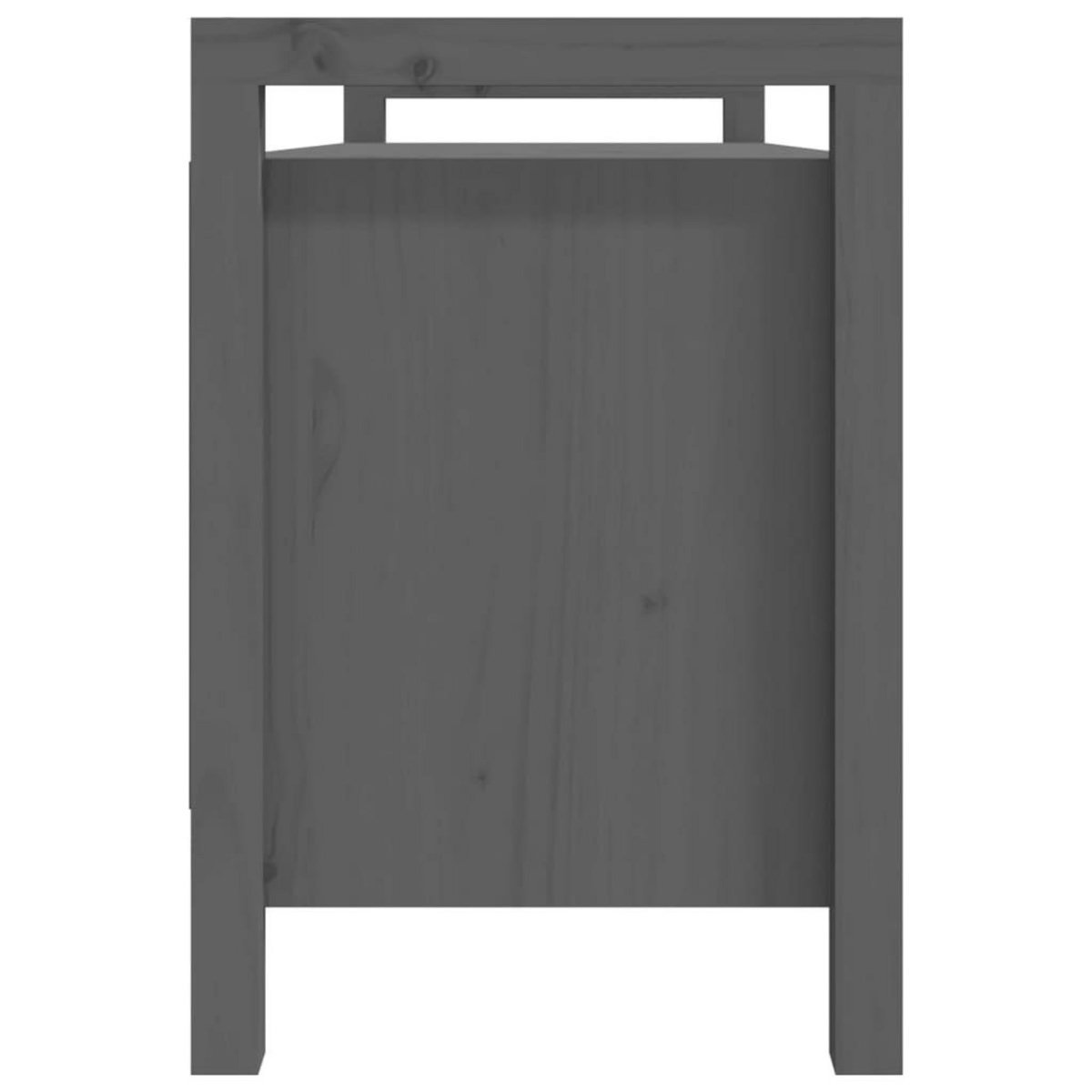 VIDAXL Banc d'entree Gris 110x40x60 cm Bois de pin massif