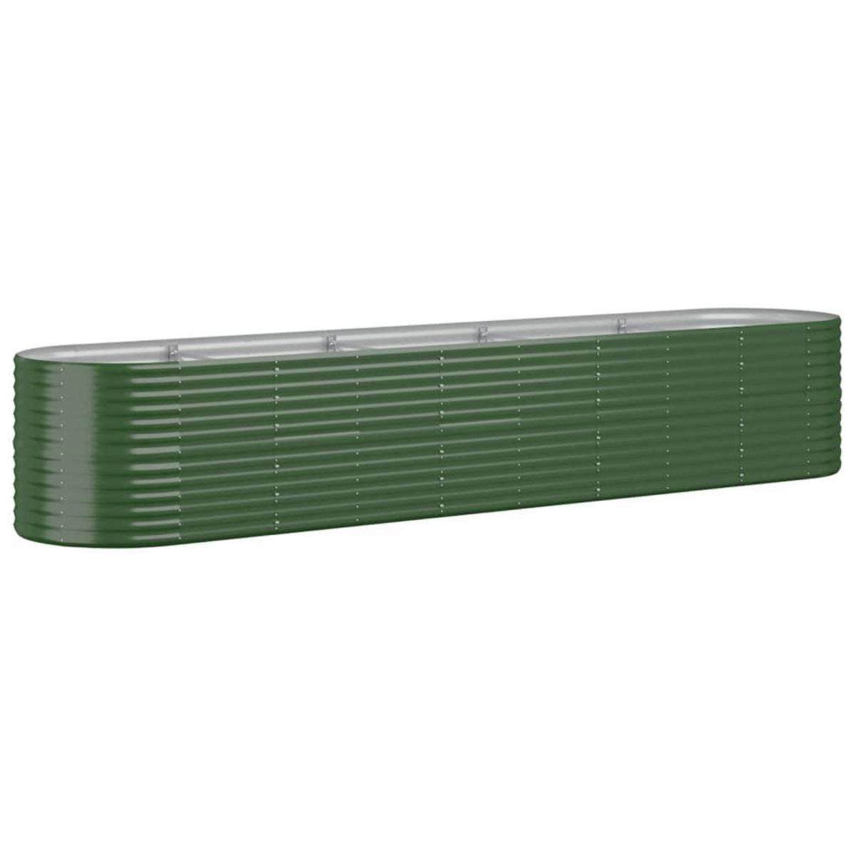 VIDAXL Lit sureleve de jardin Acier enduit de poudre 368x80x68 cm Vert