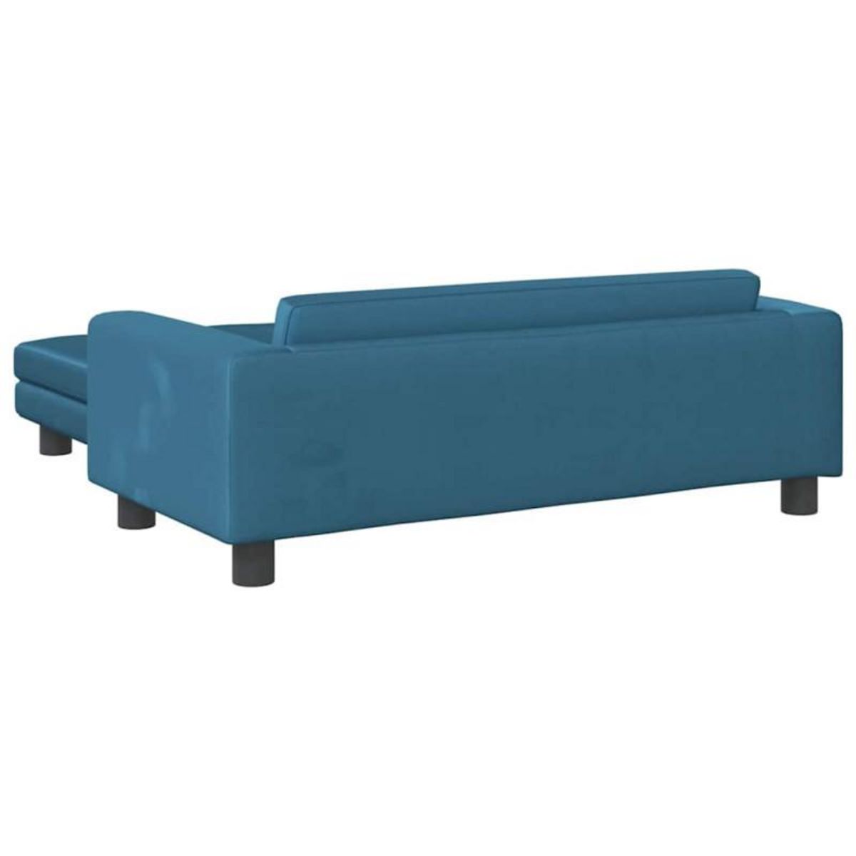 VIDAXL Lit pour chien avec extension bleu 100x50x30 cm velours