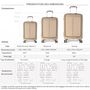 Voir la diapositive 3 : David Jones Lot 3 valises rigides dont 1 cabine porte-ordinateur 17  TSA