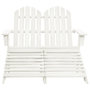 Voir la diapositive 2 : VIDAXL Chaise de jardin Adirondack 2 places et repose-pied sapin blanc